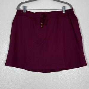 Jess Lea burgundy skirt with shorts, size 3X